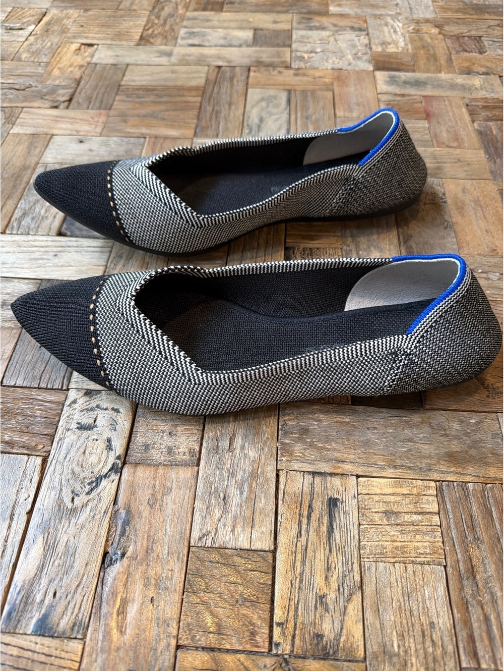 Rothy’s The Point Gray Mist CapToe Ballet Flats Size 9 - Picture 2 of 9